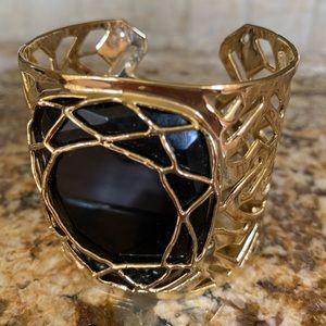 Kendra Scott Black Gold Cuff Bracelet vintage